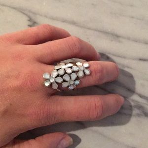 Sterling silver flower ring